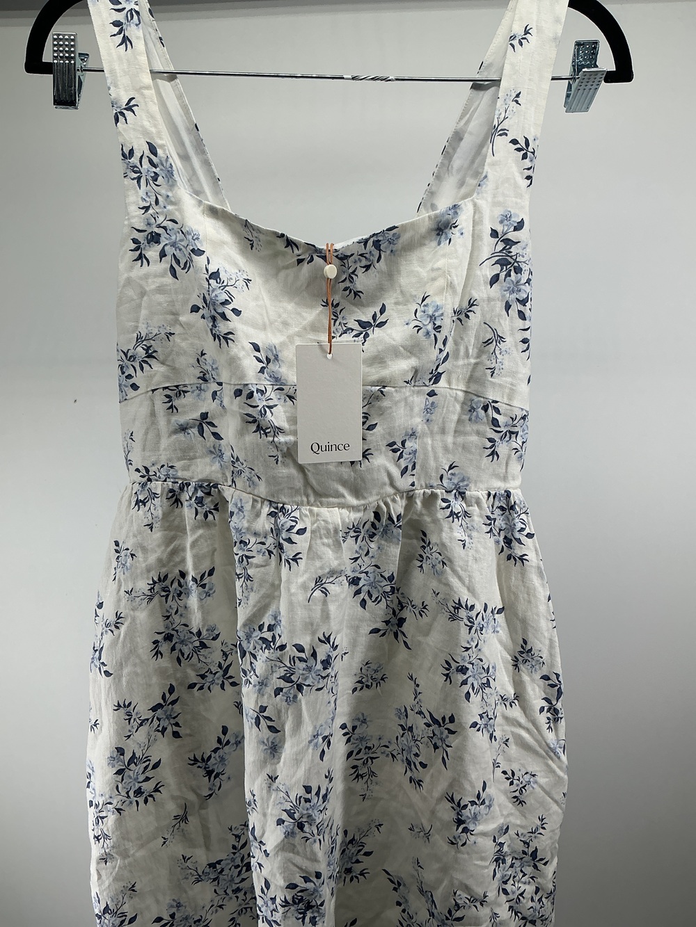 100% European Linen Fit & Flare Midi Dress